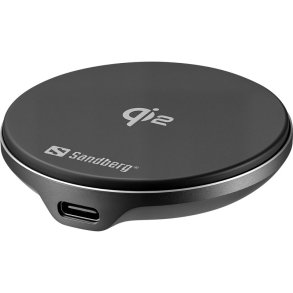 Sandberg Wireless Charger Magnet Qi2 15W - hurtig tr�dl�s oplader i aluminium