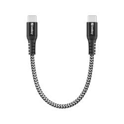 Sandberg Survivor USB-C Kabel 0,2M - 100W med Kevlar-forst�rkning
