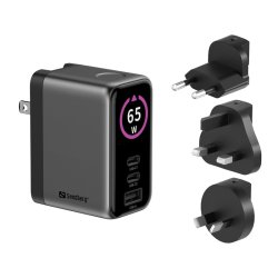 Sandberg Travel Charger PD65W Display - universel rejselader med display