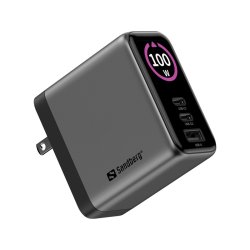 Sandberg Travel Charger PD100W Display - universel rejseoplader med 3 porte
