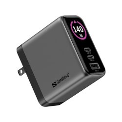 Sandberg Travel Charger PD140W Display - universel rejselader med 140W