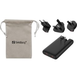 Sandberg 4in1 TravelCharger 65W - universel rejselader i sort