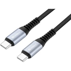Sandberg - USB-C Charge Auto-Roll 100W 2M - USB C - Male - Straight - 100 W - Black - 200 m
