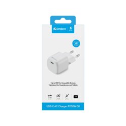 Sandberg - USB-C AC Charger PD30W EU - Smartphone, Tablet, Universal - AC - Indoor - 1 - 3.0 - 30 W