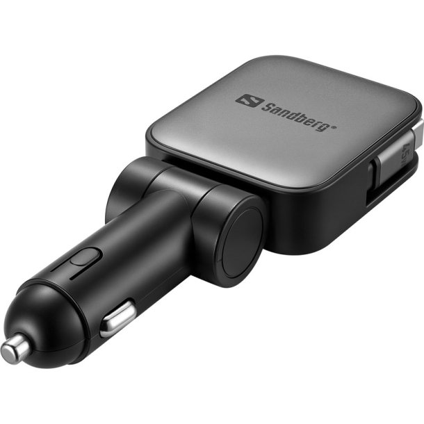 Sandberg - Car Charger 3in1 72W FlexCable - Smartphone, Tablet, Universal - Cigar lighter - 1 - Programmable Power Suppl