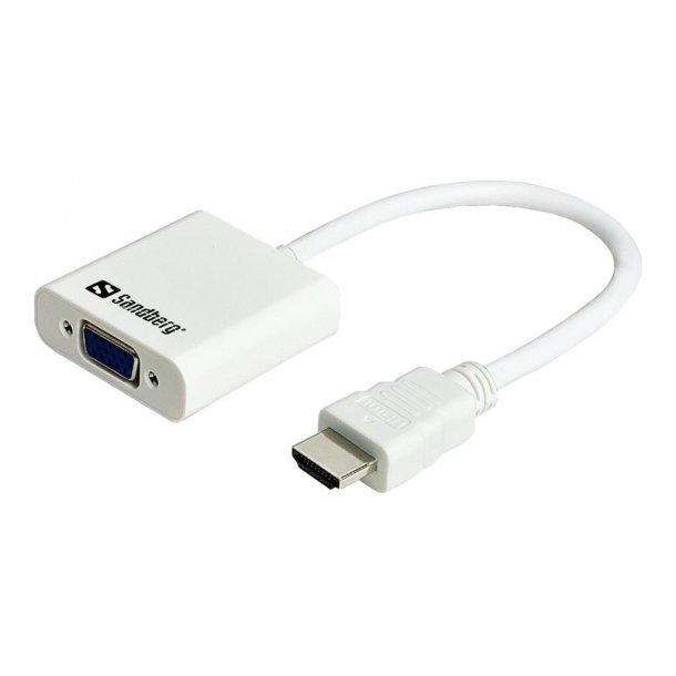 Sandberg HDMI to VGA Converter - hvid
