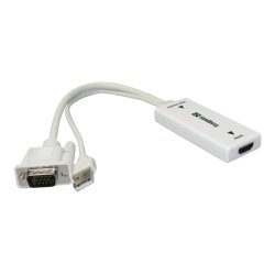 Sandberg VGA+Audio to HDMI Converter - hvid
