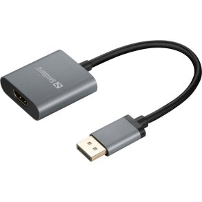 Sandberg - DisplayPort 1.4 to HDMI 2.0 4K Adapter - 0 m - DisplayPort - HDMI Type A (Standard) - Male - Female - 1.4