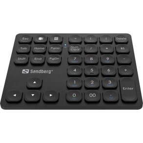 Sandberg - Wireless Numeric Keypad Pro - Universal - Wired & Wireless - RF Wireless + USB - Membrane - 36 - 3000000 mill