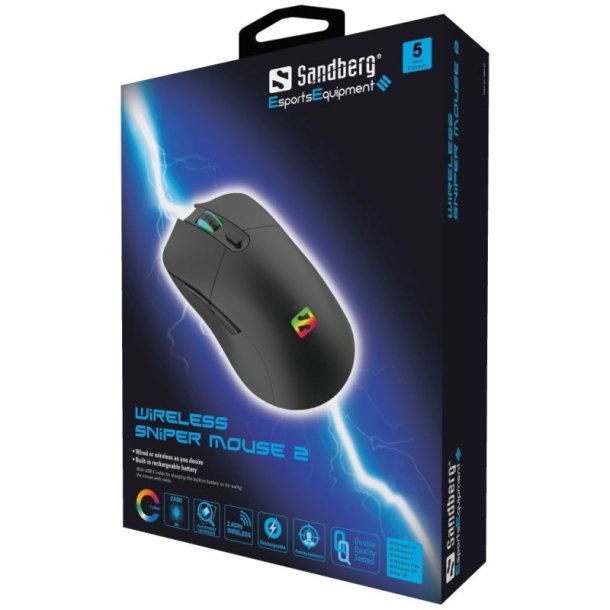 Sandberg Sniper Wireless Gaming Mouse 2 - sort