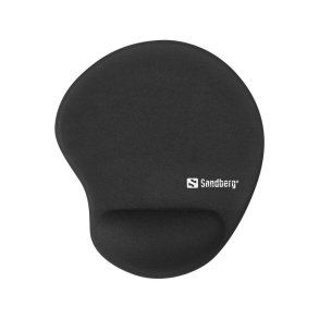 Sandberg - Gel Mousepad Wrist Rest BULK - Monochromatic - Sort - 200 mm - 23 mm - 2 cm - 190 g