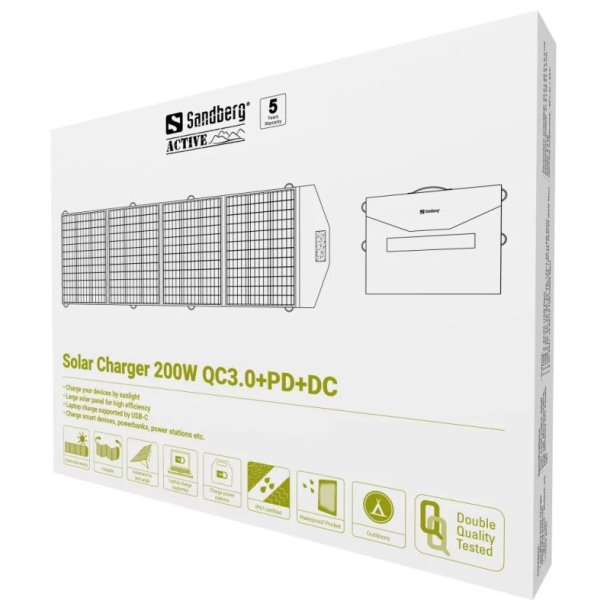 Sandberg Solpanel - Solar Charger 200W QC3.0+PD+DC