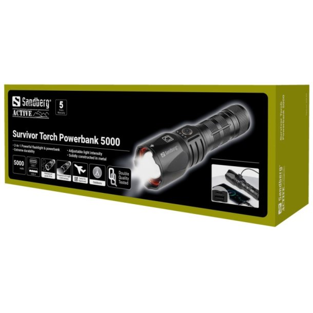 Sandberg Powerbank - Survivor Torch 5000 mAh