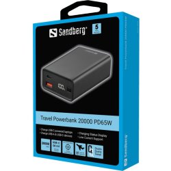 Sandberg Powerbank - Travel 20000 mAh PD65W