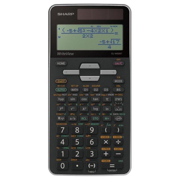 Sharp Lomme Regnemaskine EL-W506T - Basis calculator - Batteri/Solar