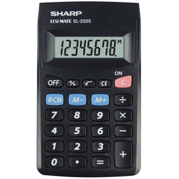 Sharp Lomme Regnemaskine EL-233S - Basis calculator - Batteri