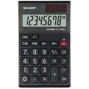 Sharp Desktop Regnemaskine EL-310AN - Basis calculator - Batteri/Solar