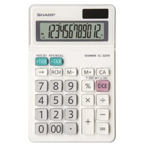 Sharp Desktop Regnemaskine EL320WB - Financial calculator - Batteri/Solar