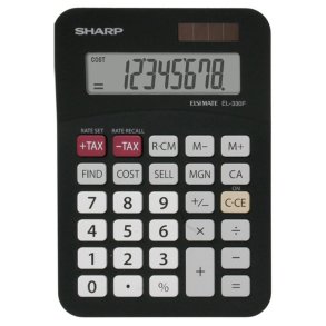 Sharp Lomme Regnemaskine EL-330FBBK - Basis calculator - Batteri/Solar
