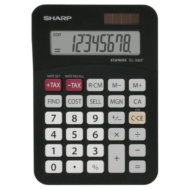 Sharp Lomme Regnemaskine EL-330FB - Financial calculator - Batteri/Solar