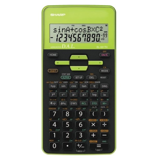 Sharp Lomme Regnemaskine EL-531TH - Videnskabelig calculator - Batteri