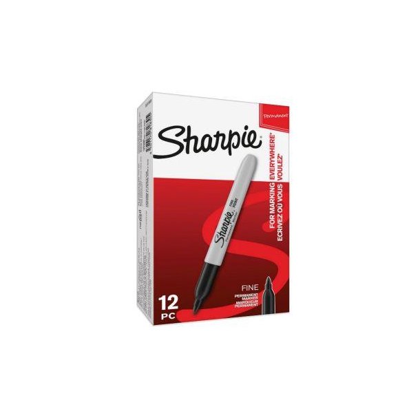 Sharpie Permanent Marker - Fine - 1,0mm - sort