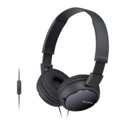 Sony MDR-ZX110AP - Hovedtelefoner med mik. - fuld strrelse - kabling - 3,5 mm jackstik - sort