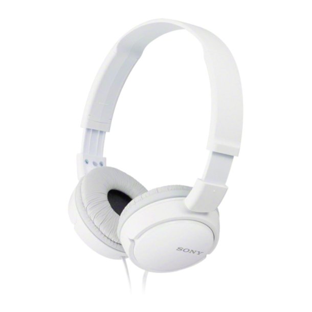 Sony MDR-ZX110AP - Hovedtelefoner med mik. - fuld strrelse - kabling - 3,5 mm jackstik - hvid