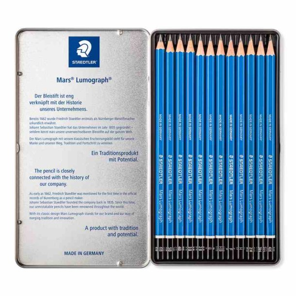 Staedtler Mars Lumograph Blyants�t 12 h�rdheder