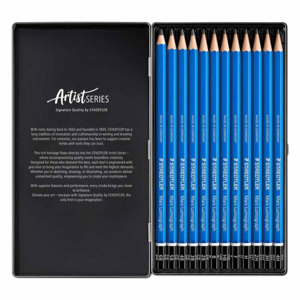 Staedtler Mars Lumograph Blyants�t 12 h�rdheder