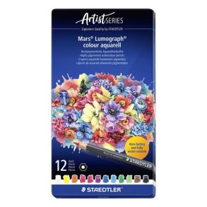 Staedtler Mars Lumograph Akvarelblyant - 12 farver