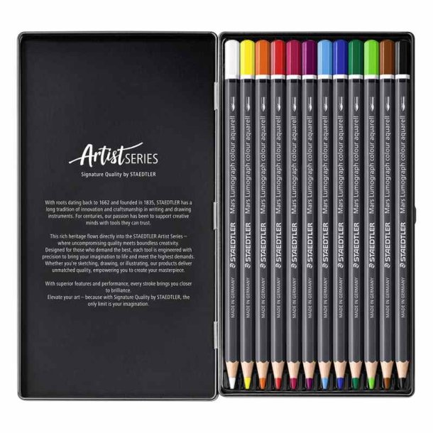Staedtler Mars Lumograph Akvarelblyant - 12 farver