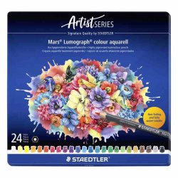 Staedtler Mars Lumograph Akvarelblyant - 24 farver