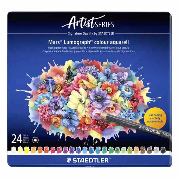 Staedtler Mars Lumograph Akvarelblyant - 24 farver
