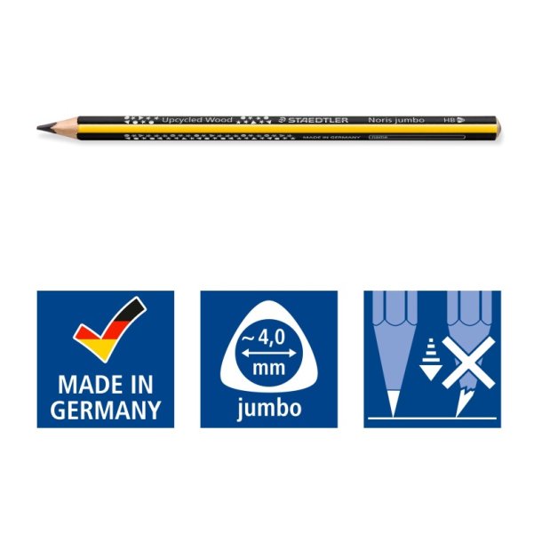 Staedtler Blyant Noris Jumbo HB Upcycled Wood