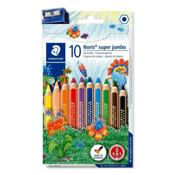 Staedtler Farveblyant - Noris Club - Super Jumbo - assorteret farver - 10 stk.