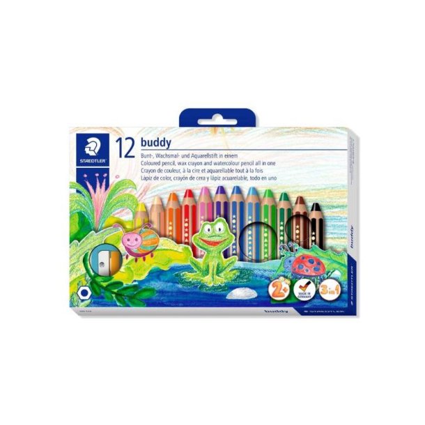 Staedtler Farveblyant - Buddy - chunky - 3i1 - 12 stk.