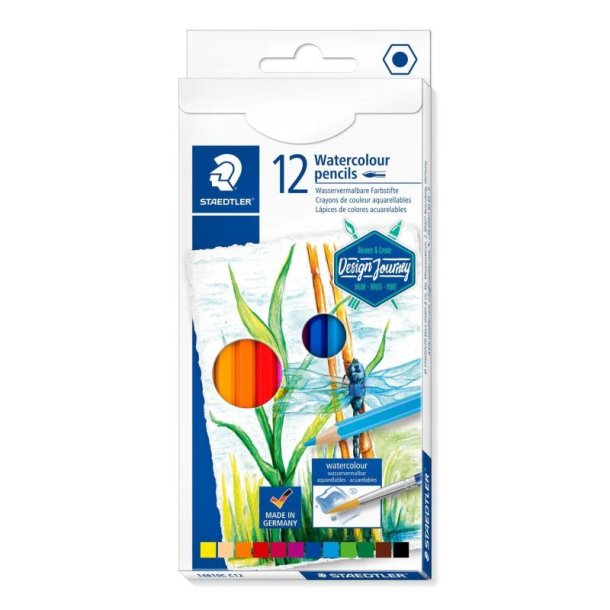 Staedtler Farveblyanter - aquarell - Assorteret farver - 12 stk.