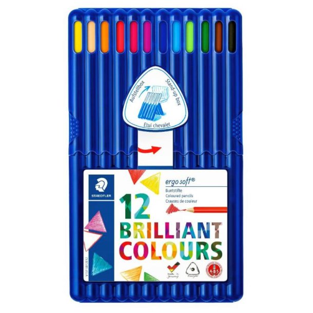 Staedtler Farveblyant - Ergosoft - assorteret farver - 12 stk.