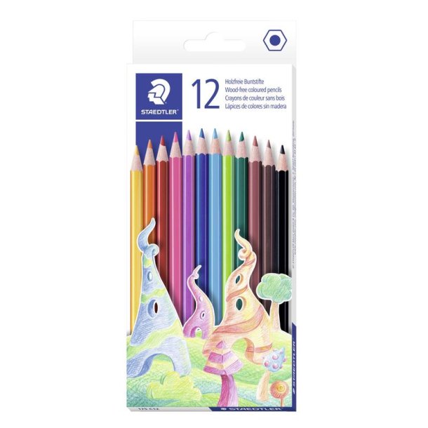 Staedtler Farveblyant Sekskant Basisfarver 12 stk.