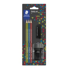 Staedtler Noris Studies�t HB - Blyant, viskel�der og spidser