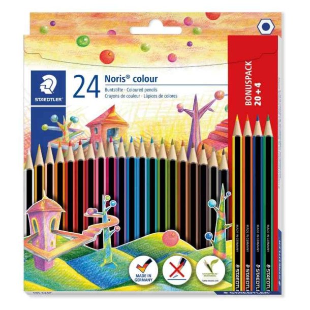 Staedtler Farveblyant - Noris - Colour - assorteret farver - 20+4 stk.