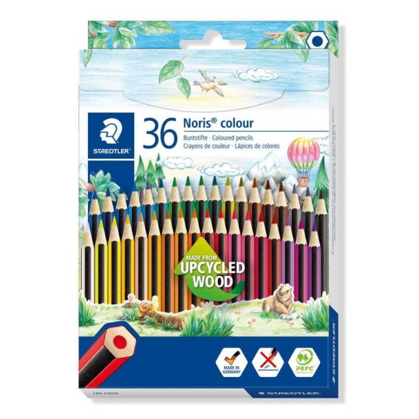 Staedtler Farveblyant - Noris - Upcycled wood - Assorteret farver - 36 stk.