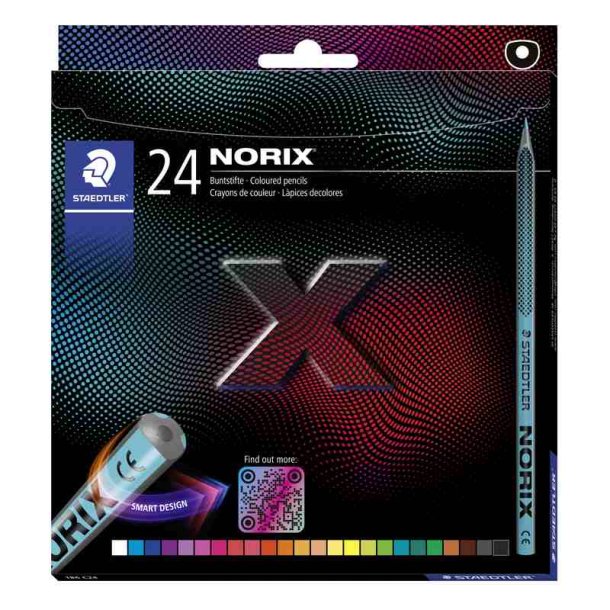 Staedtler Norix Farveblyant D-form - 24 farver