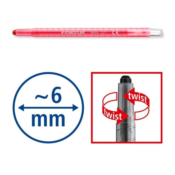 Staedtler Vokskridt - Noris - Twister - 12 stk.