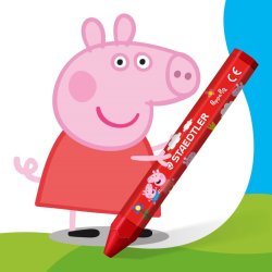 Staedtler Voksfarve Noris Junior Gurli Gris 6 stk.