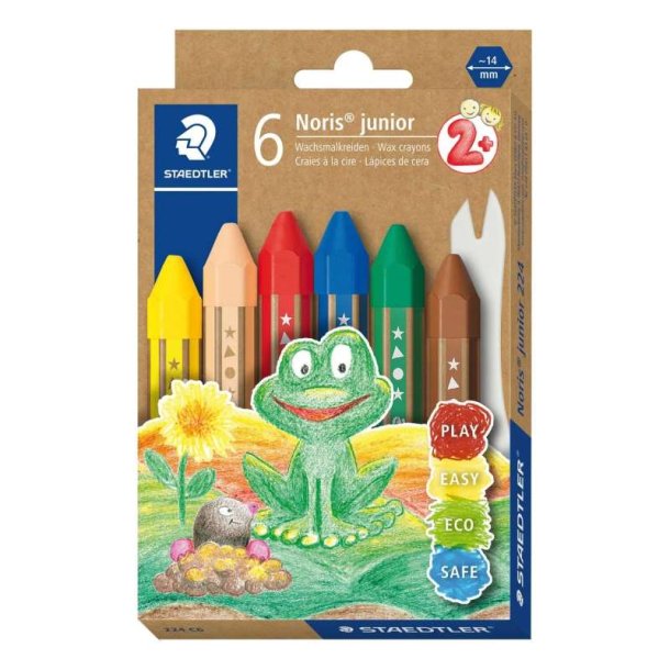 Staedtler Voksfarver - Noris Junior - Assorteret farver - 6 stk.