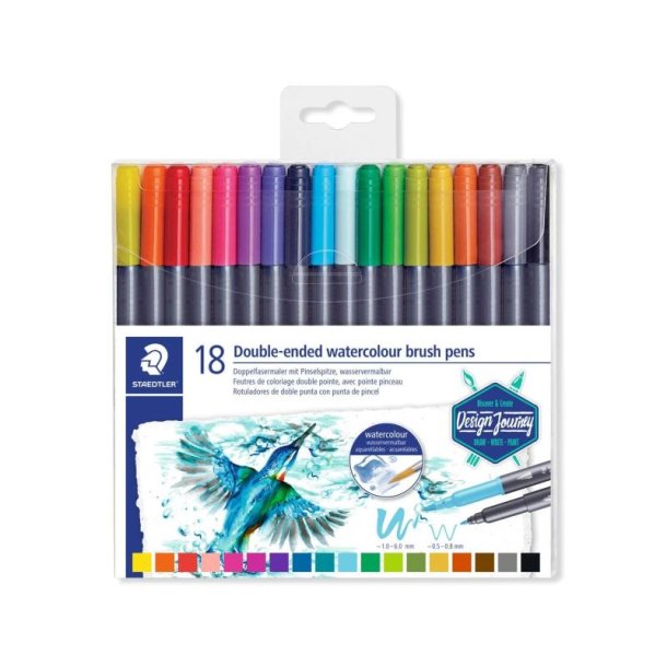 Staedtler Fiberpen - Marsgraphic - Duo - penseltusser - 18 stk.