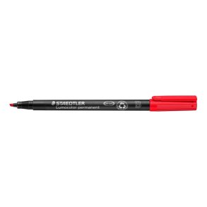 Staedtler Permanent marker - Lumocolor - skr� spids - 1-2,5 mm - r�d