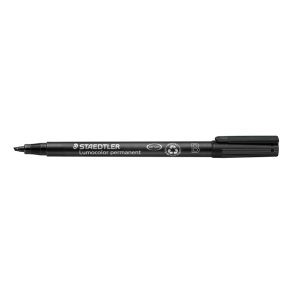 Staedtler Permanent marker - Lumocolor - skr� spids - 1-2,5 mm - sort